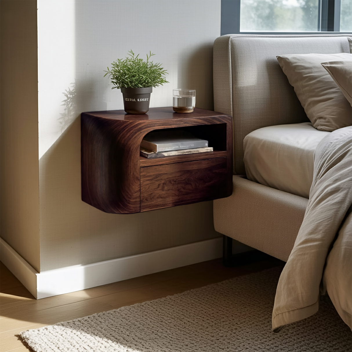Modern Floating Nightstand For Bedroom