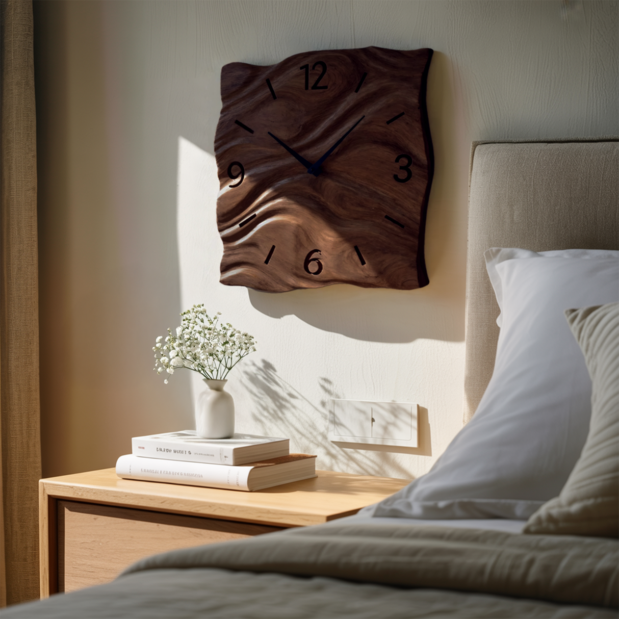 Contemporary Handcrafted Wall Clock For Living Room Interior