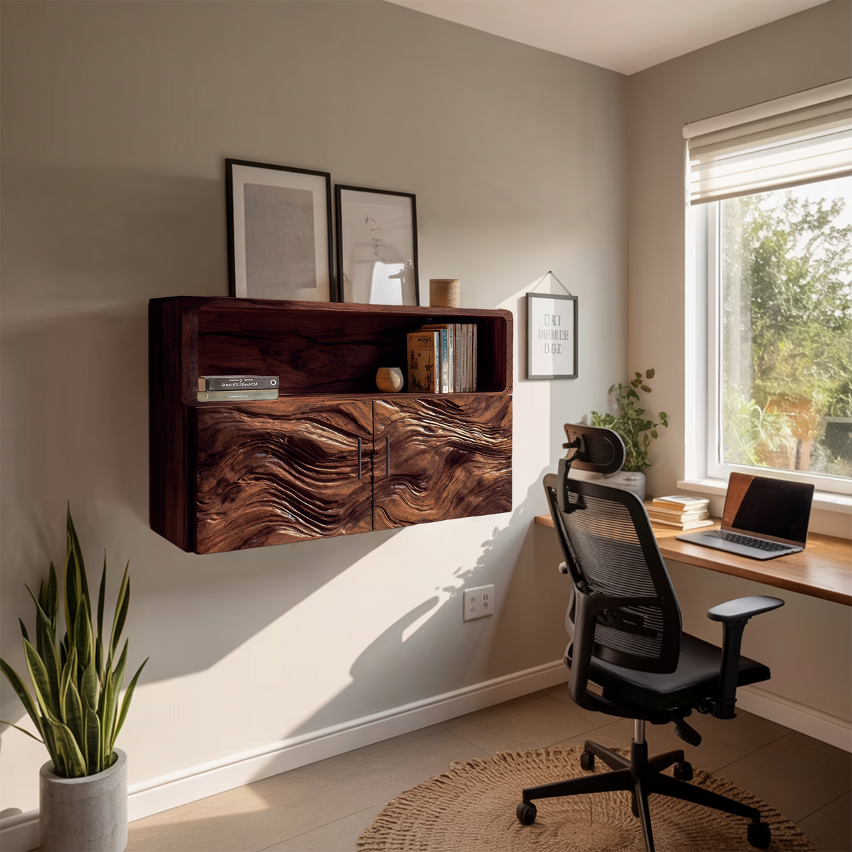 Rustic Live Edge Floating Shelf For Living Room Wall Decor Display