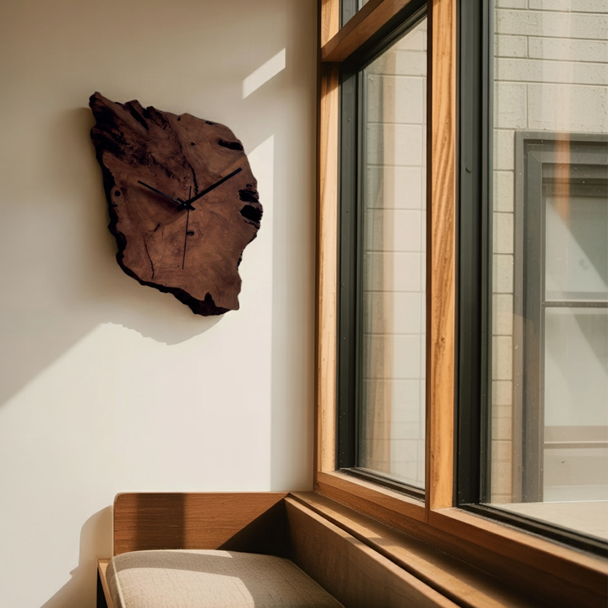 Modern Sculptural Wall Clock For Living Room