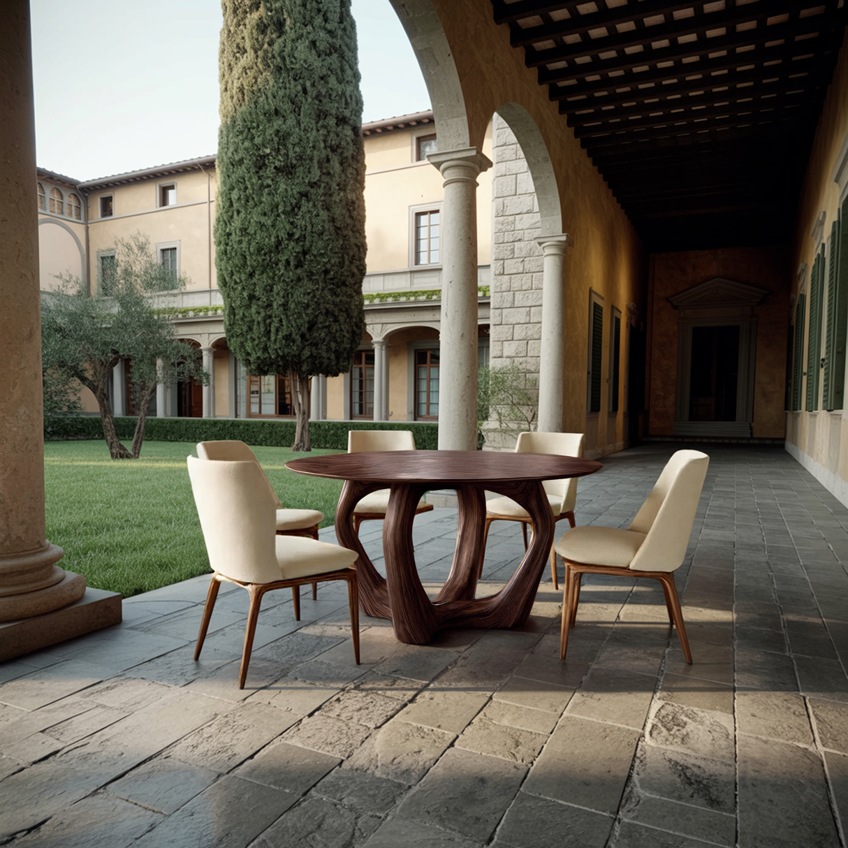 Elegant Round Dining Table For Minimalist Modern Interior