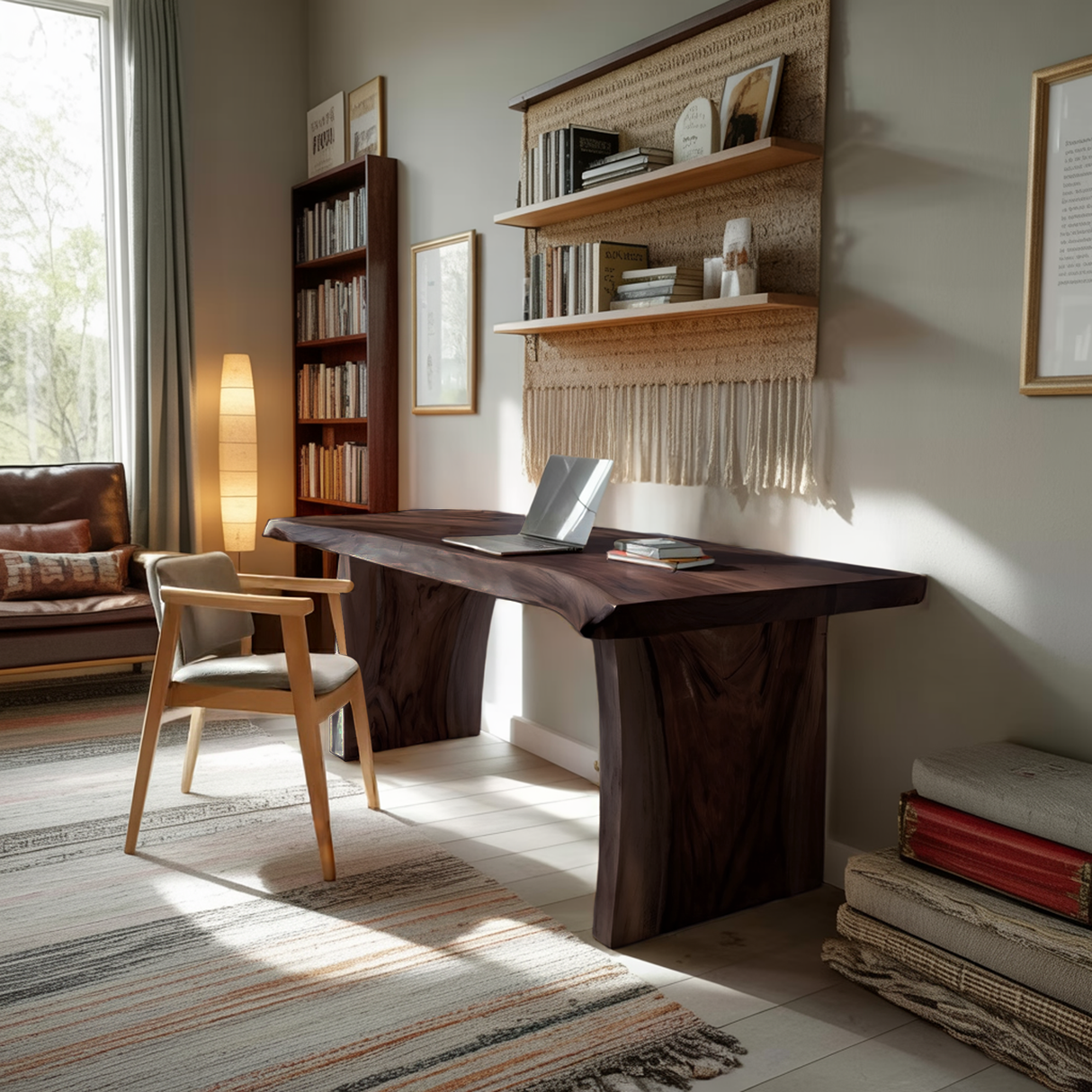 Farmhouse Wooden Desk For Home Workspace And Decor