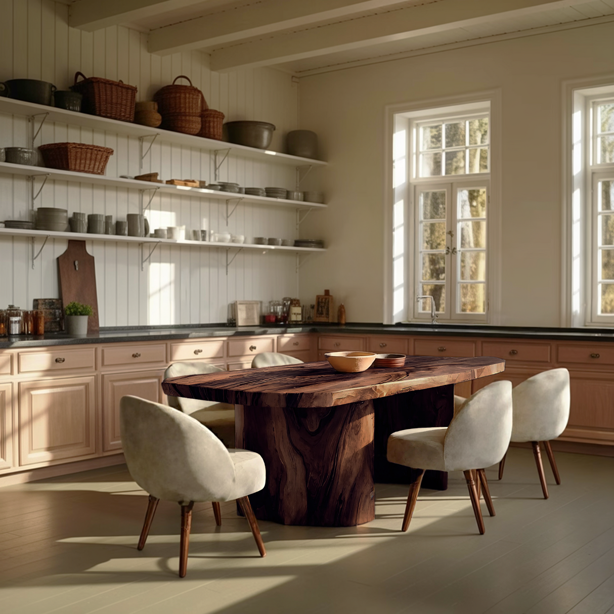 Modern Dining Table With Unique Base For Luxury Interiors