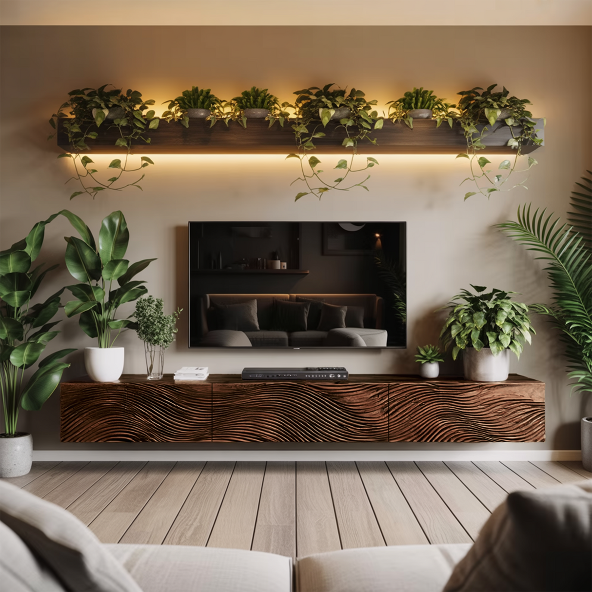 Handcrafted TV Console For Living Room Decor