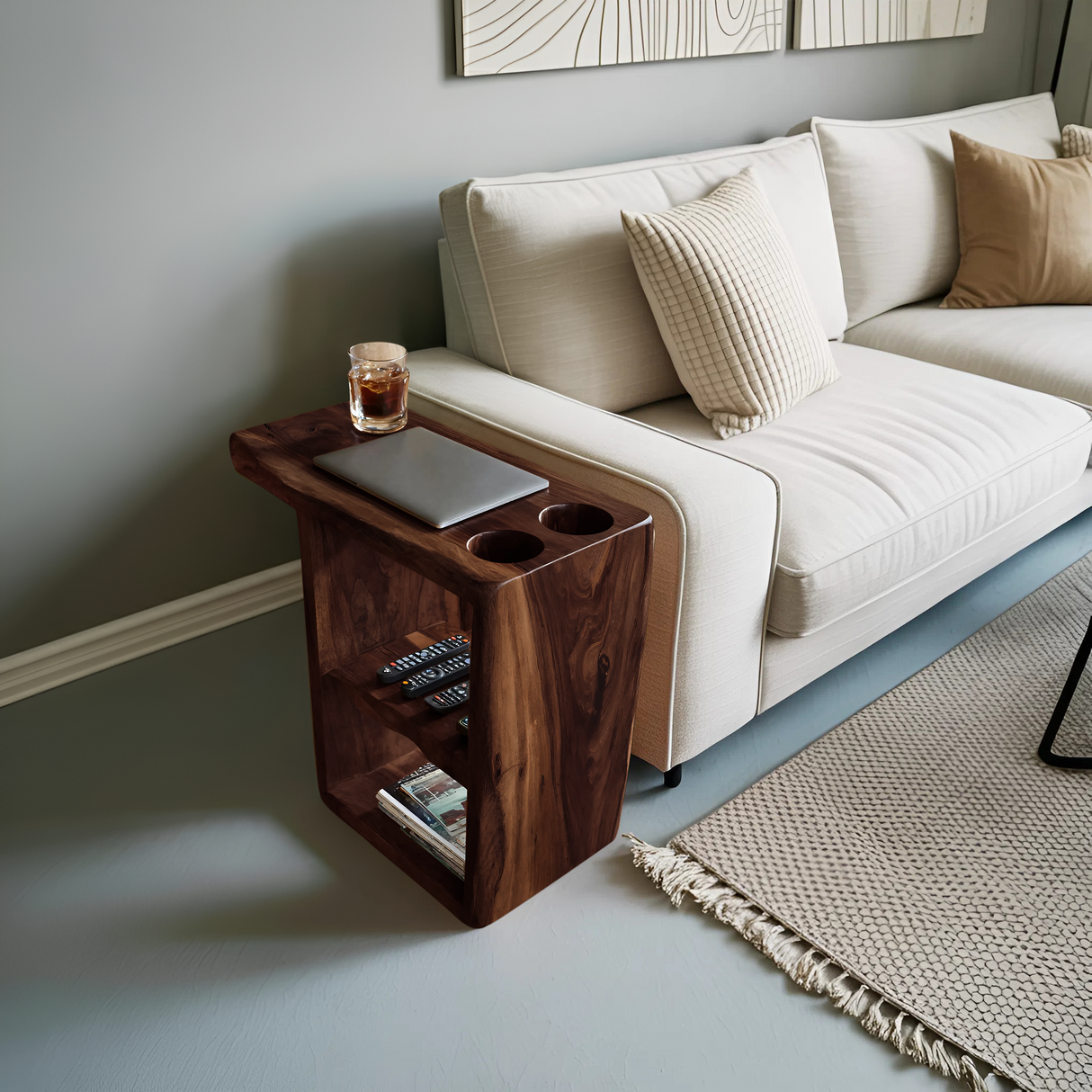 Handcrafted Live Edge Side Table For Furniture Design