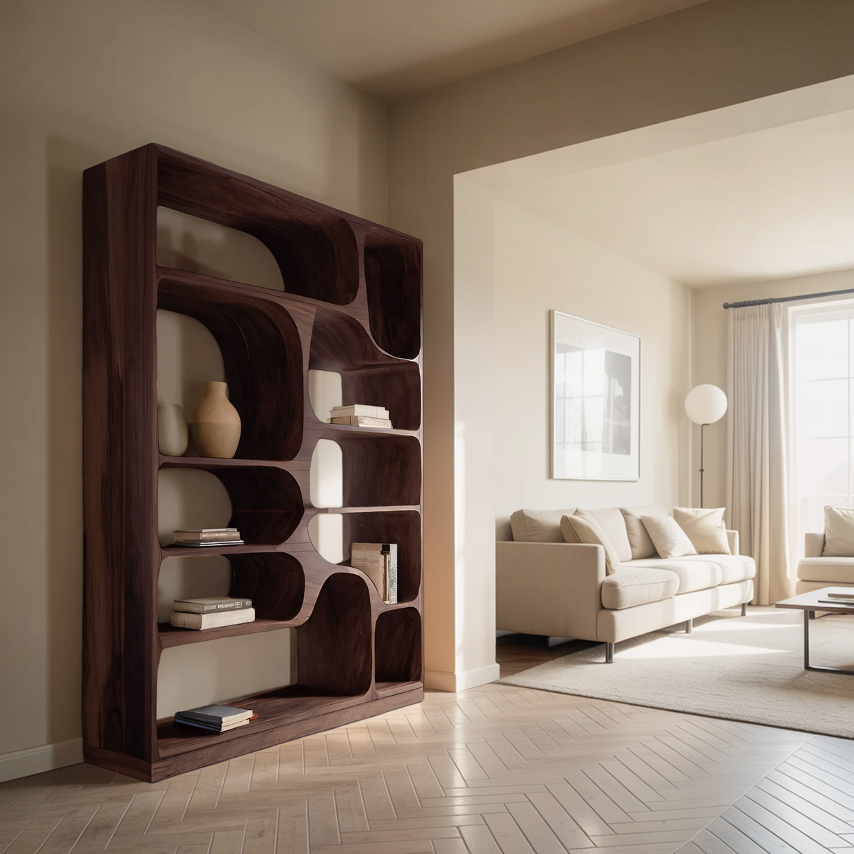 Artistic Bookcase For Living Room Or Bedroom