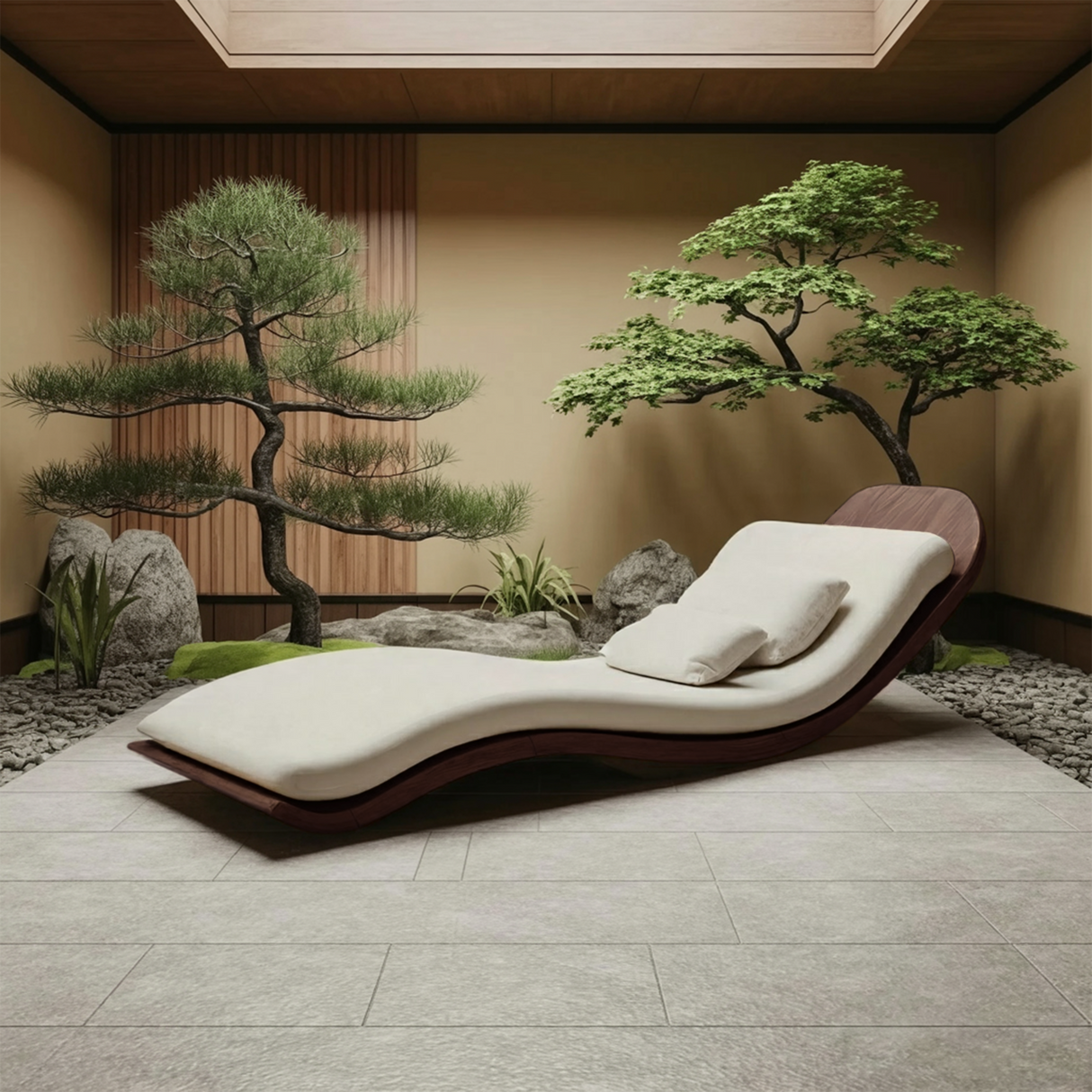 Rustic Wooden Daybed For Patio Furniture And Outdoor Garden Decor