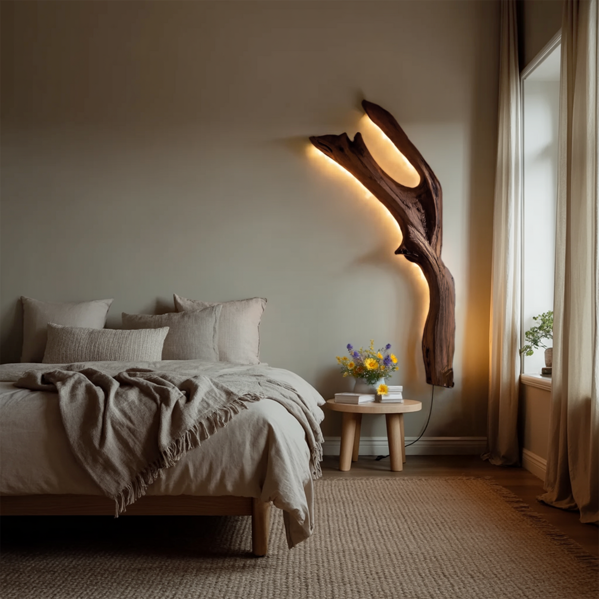 Contemporary Wall Sconce With Two Branch Design For Bedroom