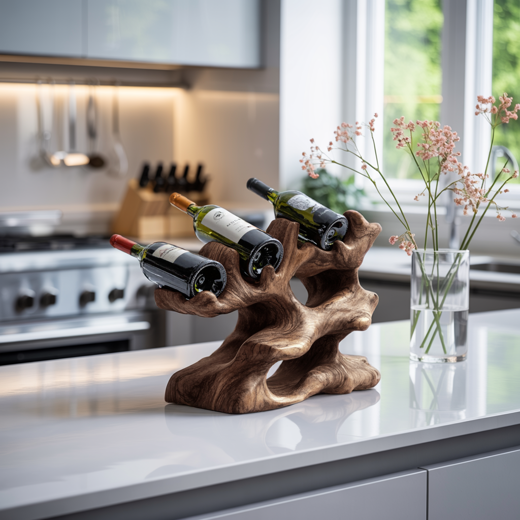 Rustic Wine Rack For Kitchen Island Rustic Feature