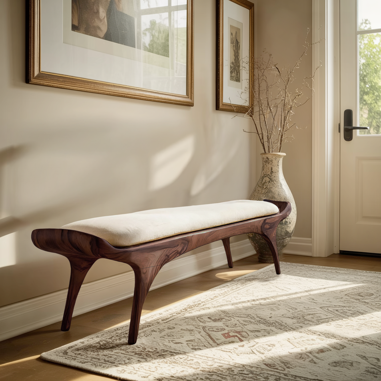 Contemporary Statement Bench For Entryway Or Home Interior