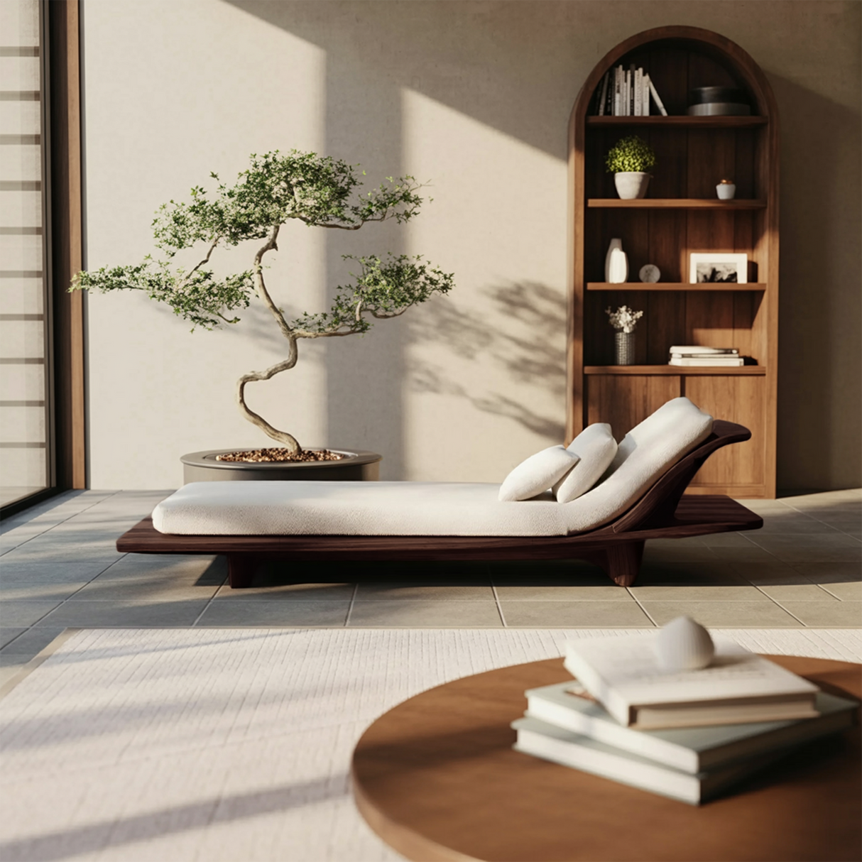 Rustic Solid Wood Garden Daybed For Bedroom Furniture Decoration