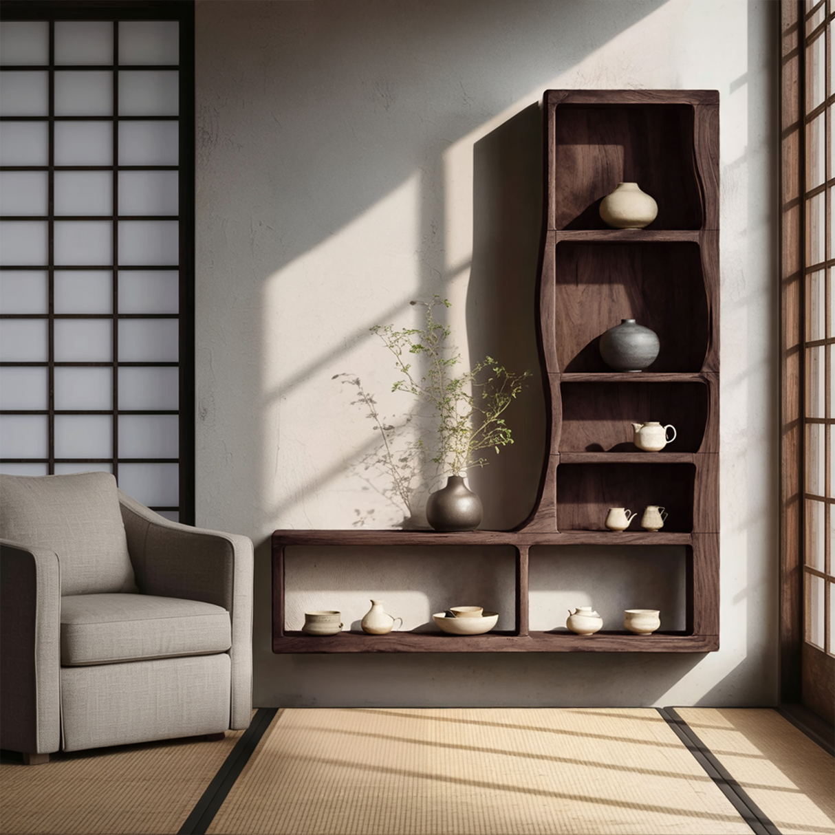 Handcrafted Solid Wood Bookshelf For Decor And Storage