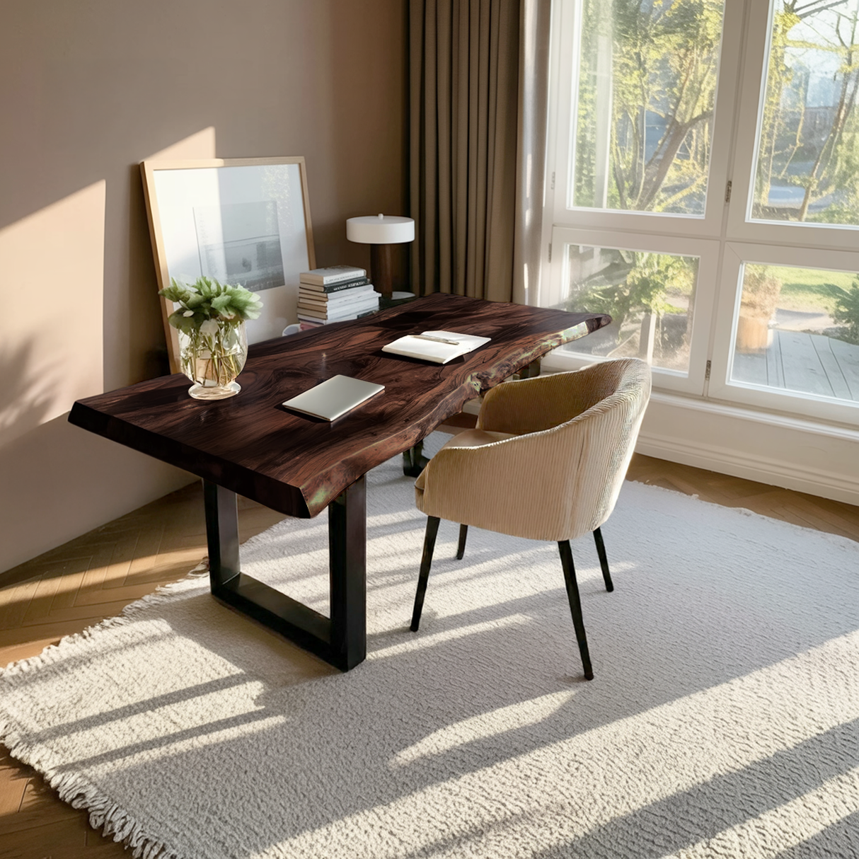 Farmhouse Solid Wood Desk For Classic Decor