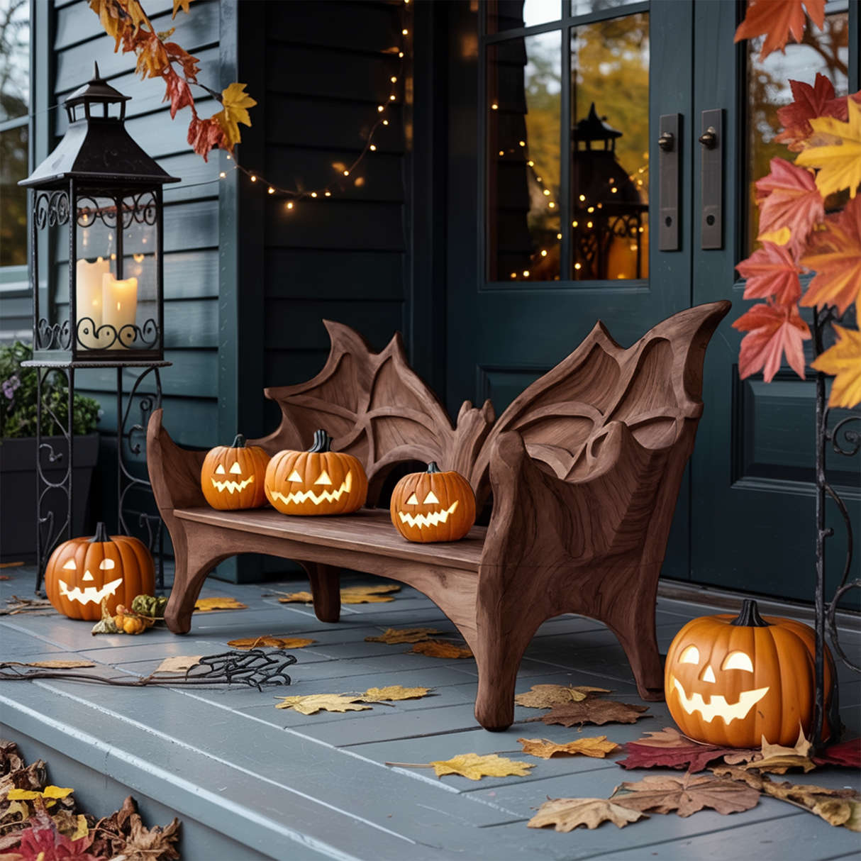 Mid Century Live Edge Outdoor Bench For Patio And Garden Design