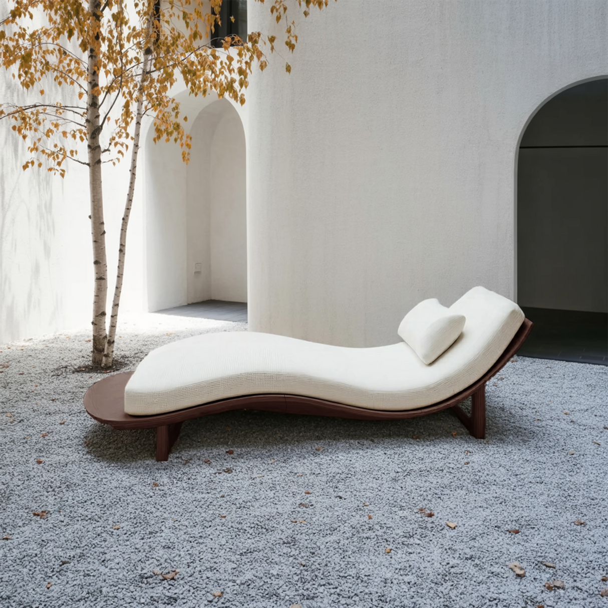 Mid Century Rustic Solid Wood Garden Daybed For Bedroom Furniture