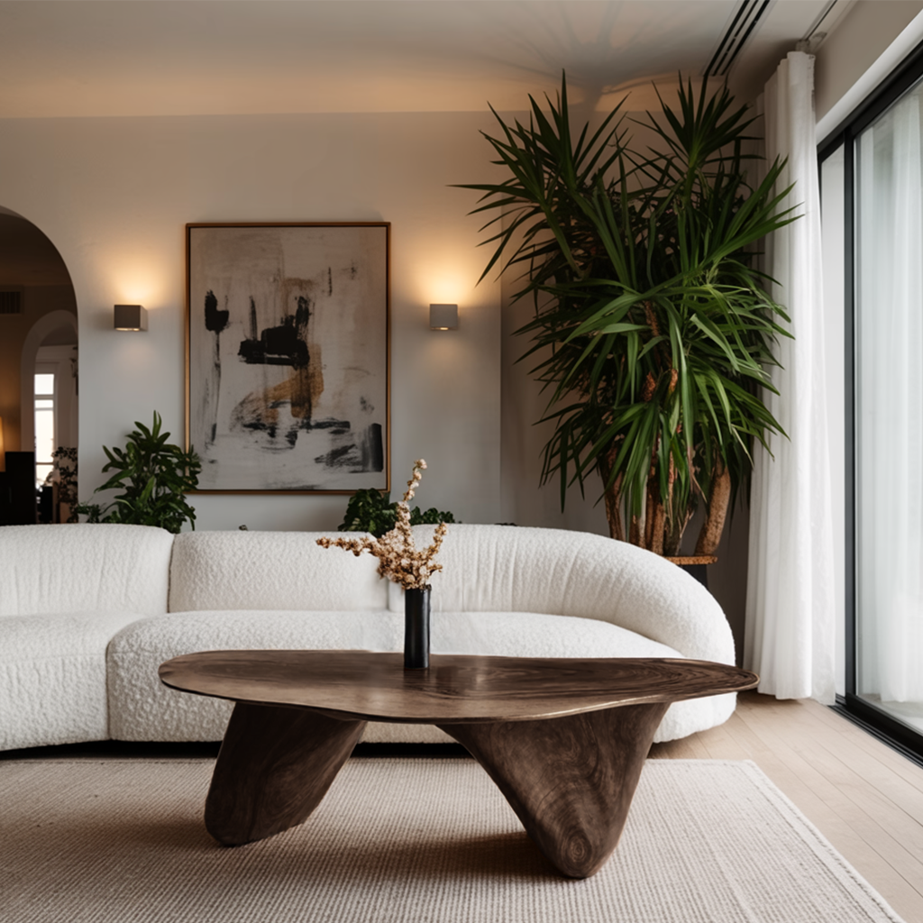 Handcrafted Low Table For Sophisticated Interiors