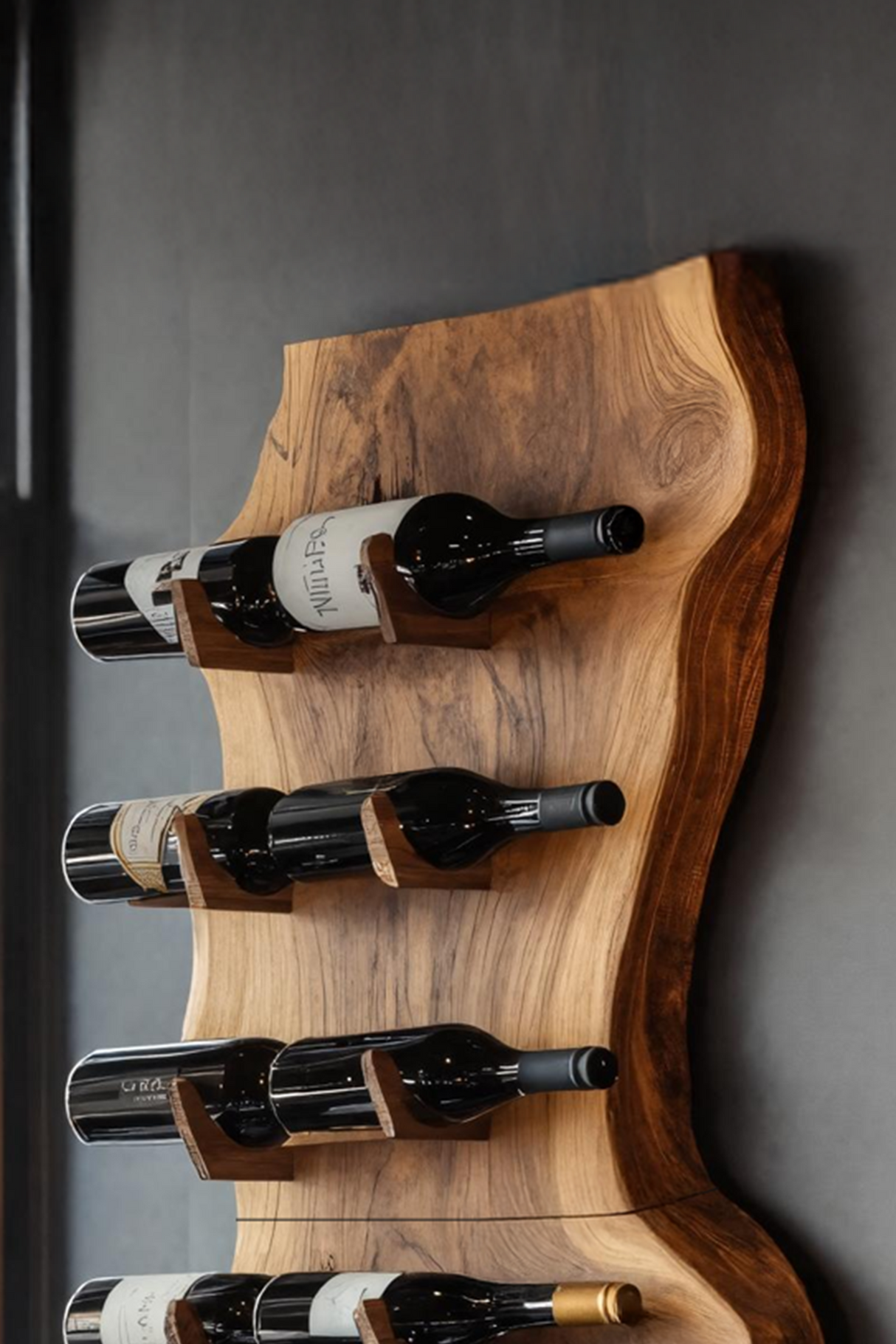 Modern Solid Wood Wine Rack For Living Room And Bar Display