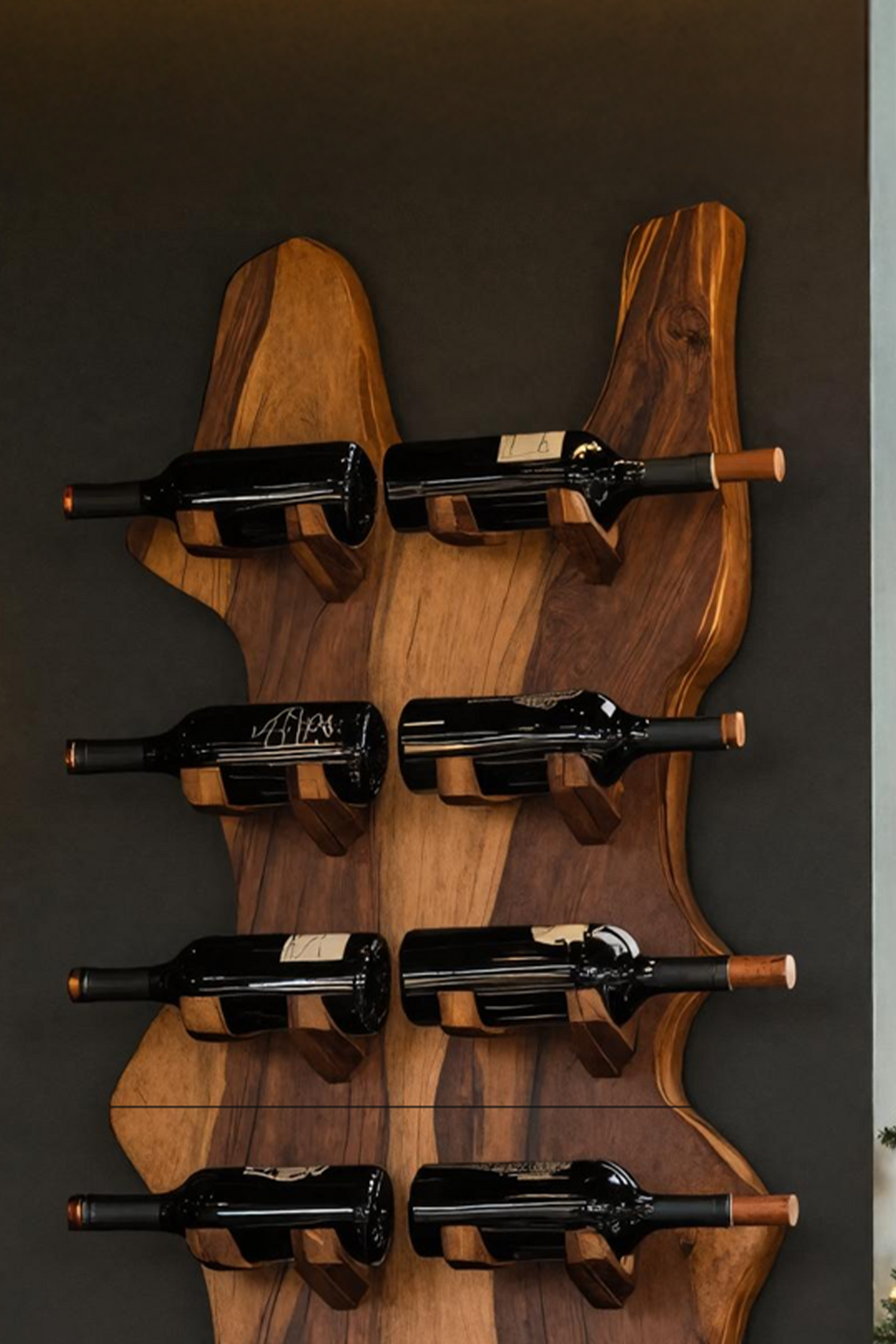 Modern Solid Wood Wine Rack For Bar Decor And Home Display