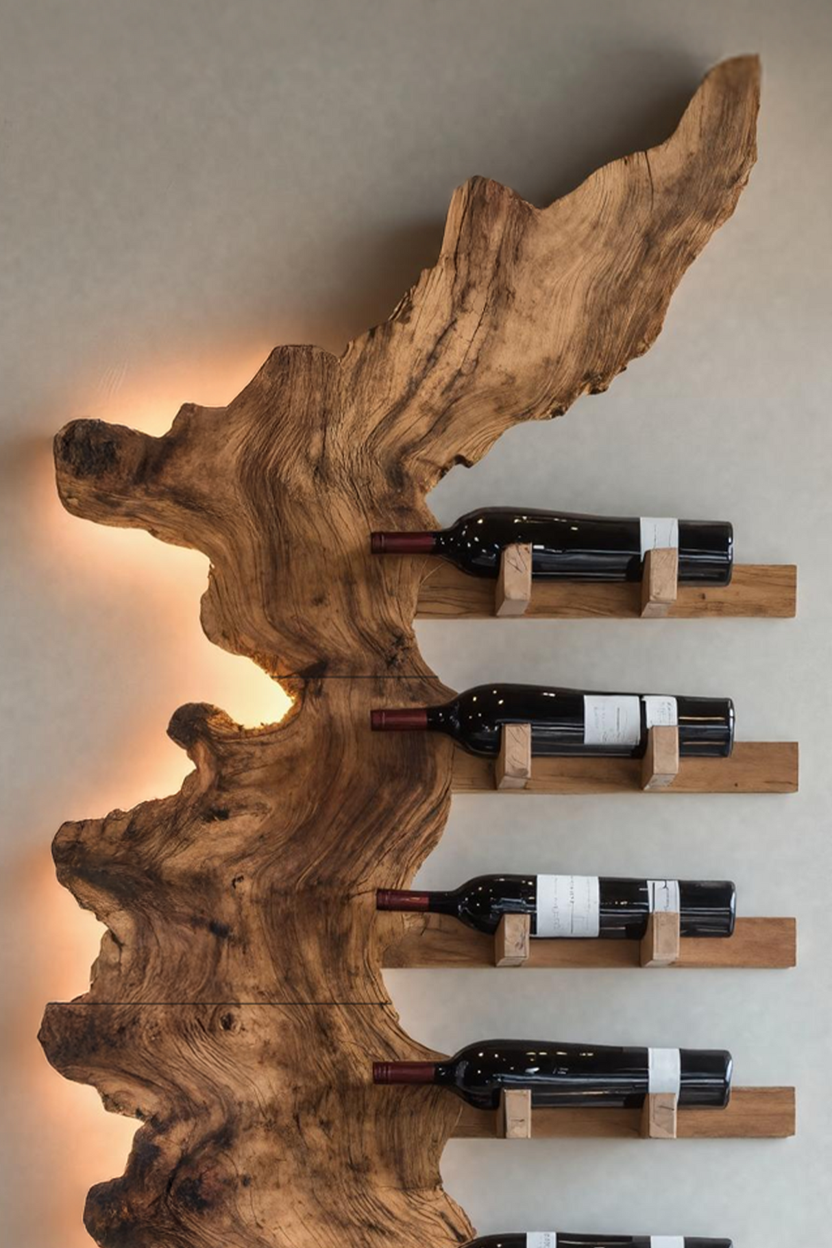 Farmhouse Solid Wood Wine Rack For Entryway Design And Style