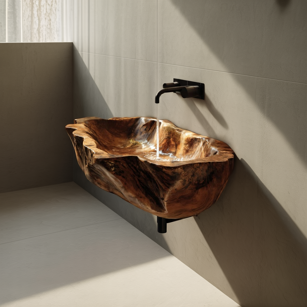 Farmhouse Solid Wood Wash Basin For Cozy Bedroom Furniture Design