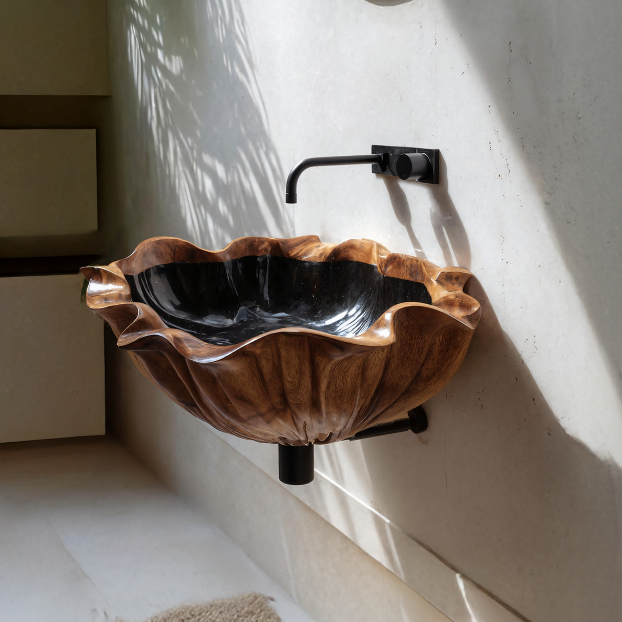 Farmhouse Live Edge Wood Vanity Sink For Timeless Bathroom Decor