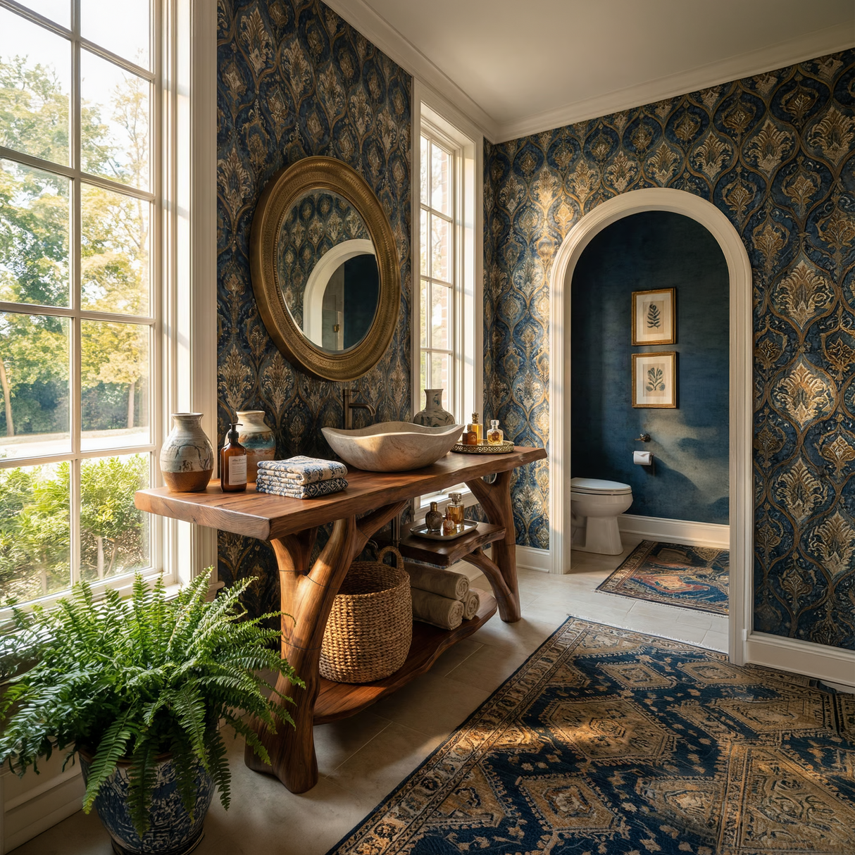 Modern Solid Wood Bathroom Vanity With Open Shelf For Spa Bathroom