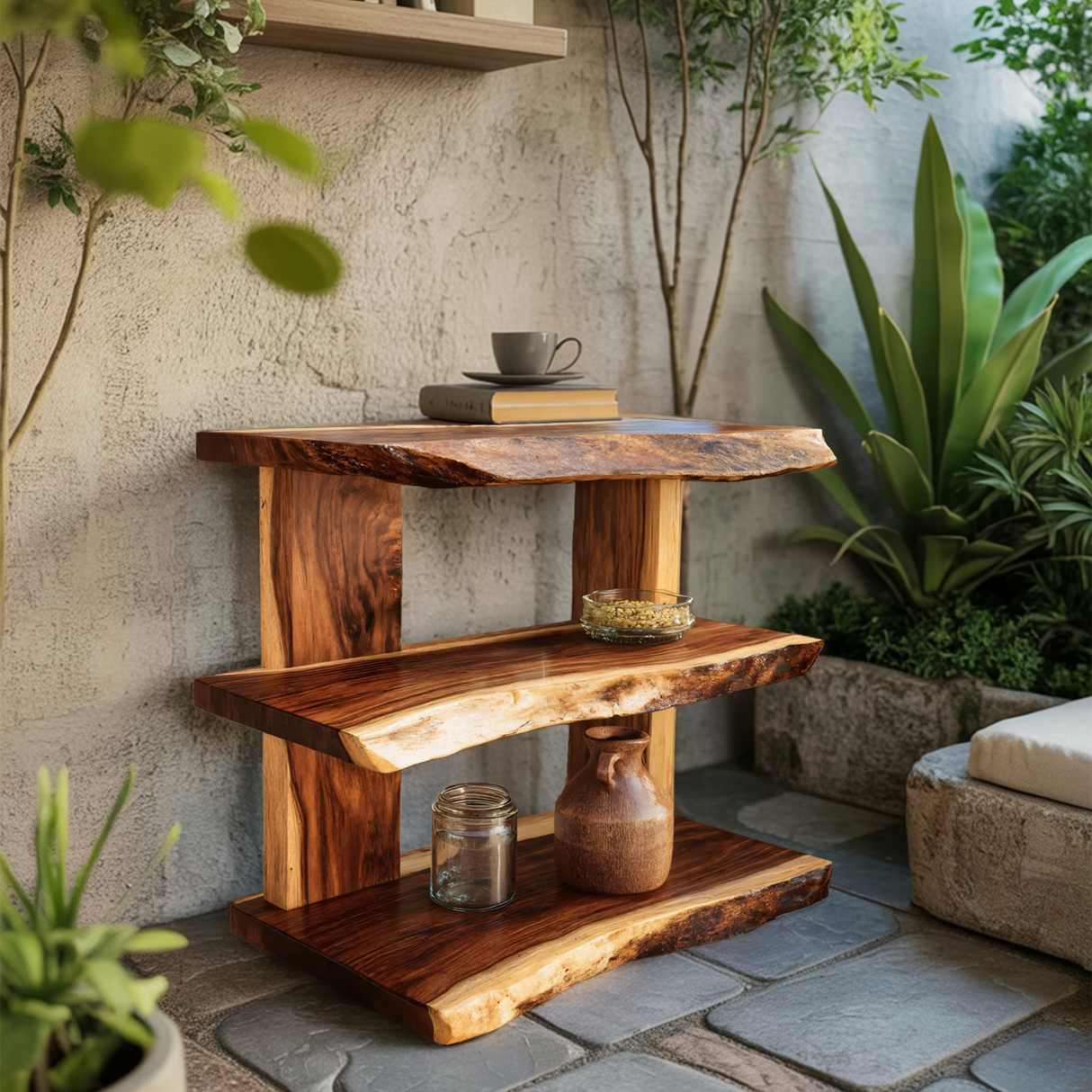 Farmhouse Handmade Spice Shelf For Kitchen Storage And Rustic Wall Decor
