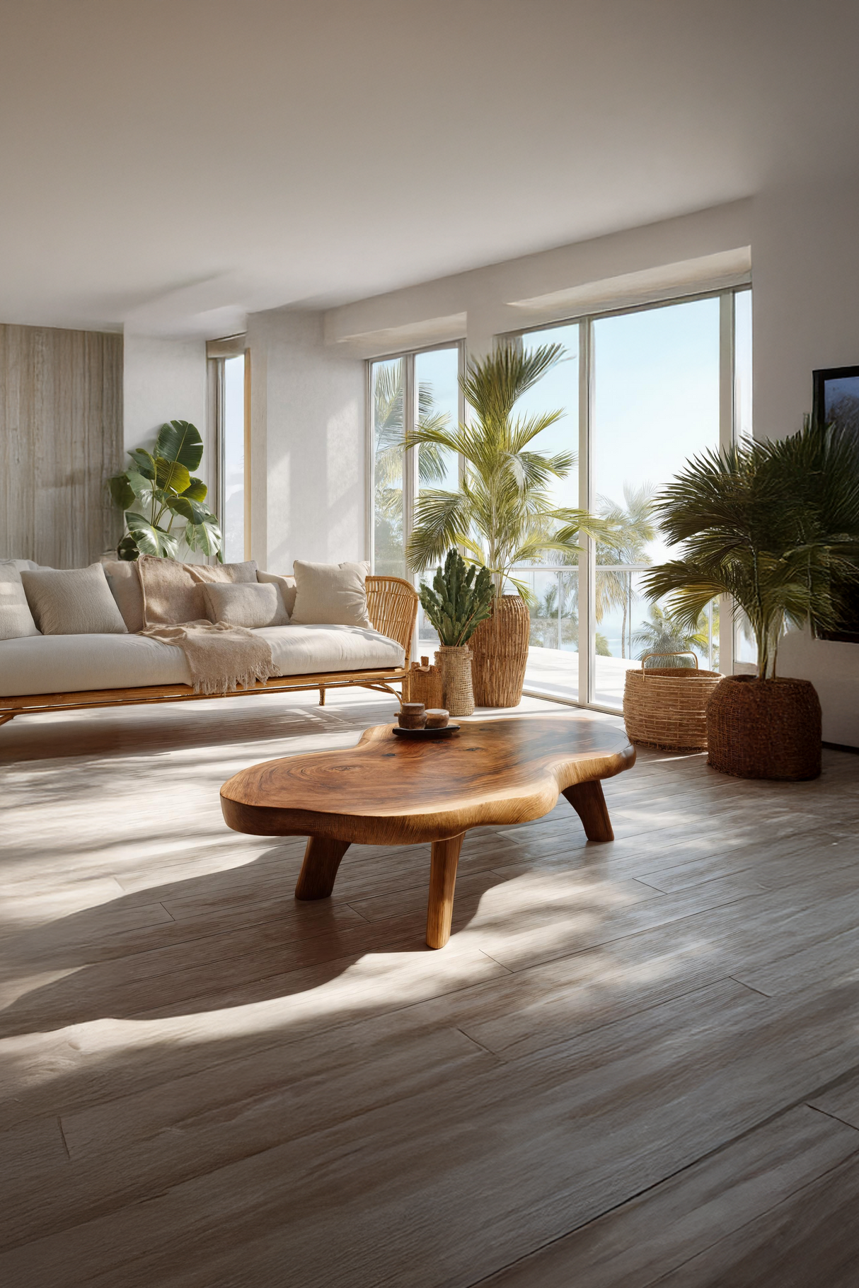 Farmhouse Solid Wood Coffee Table For Living Room Furniture