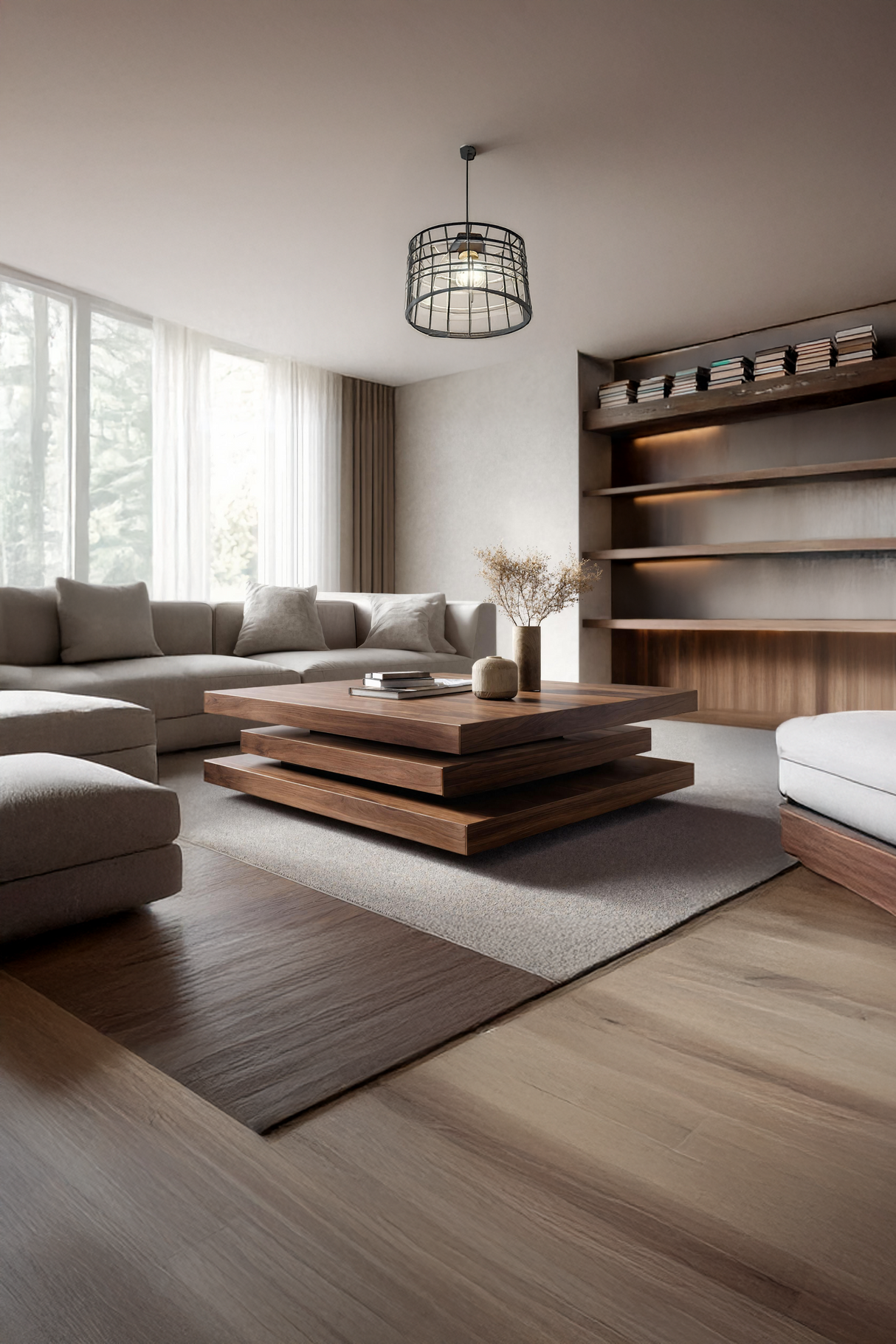 Rustic Mid Century Live Edge Coffee Table For Furniture Accent