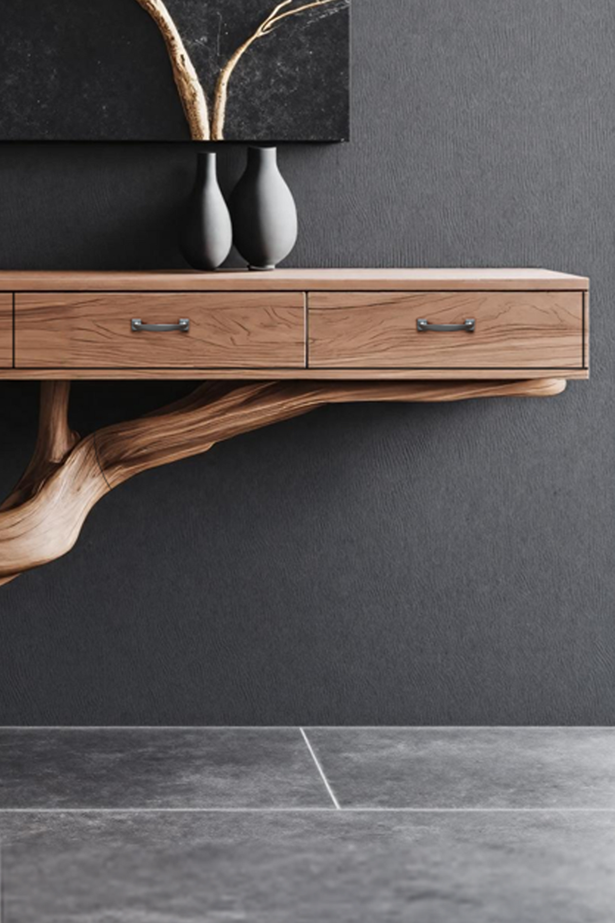 Mid Century Wooden Console Table For Living Room Contemporary Accent