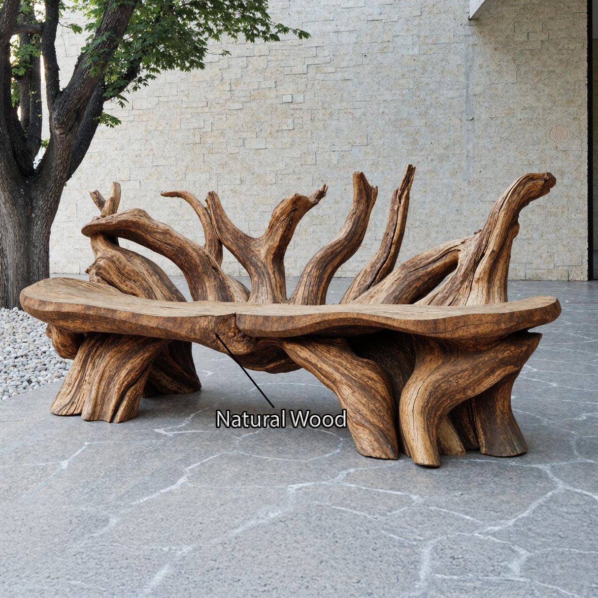 Mid Century Wooden Bench Outdoor Decor For Sleek Exteriors