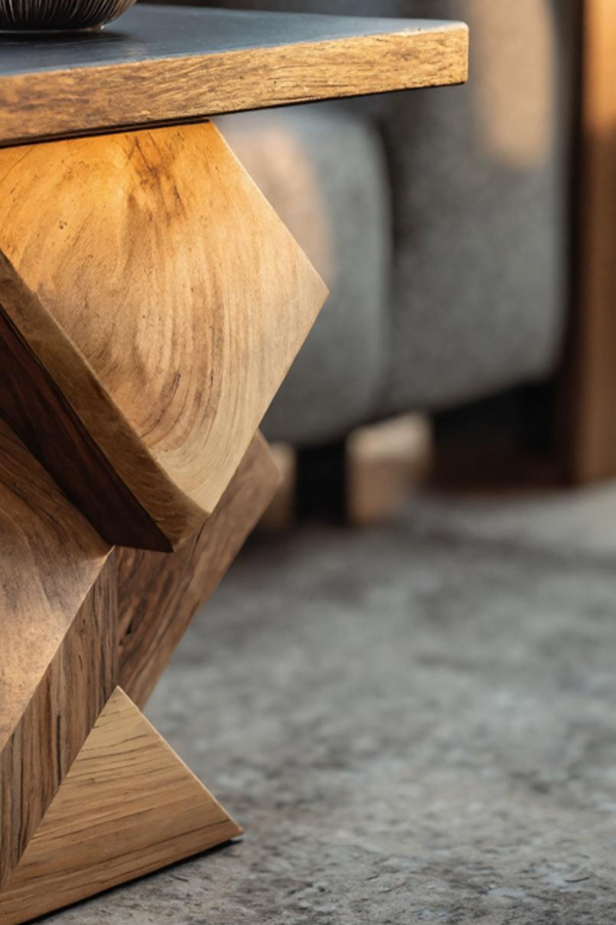 Handcrafted Live Edge Side Table For Warm Living Space