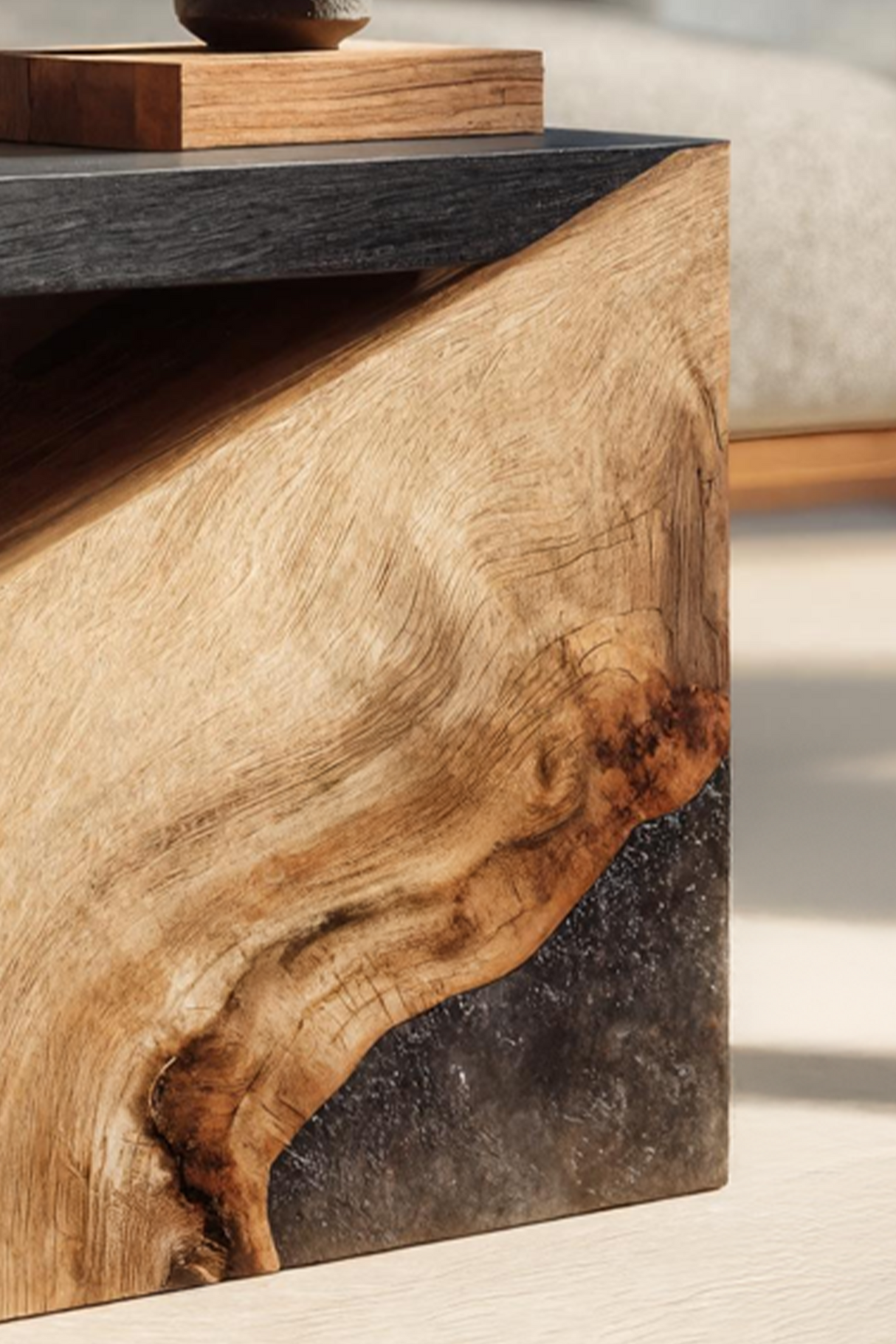 Mid Century Solid Wood End Table For Furniture Decoration