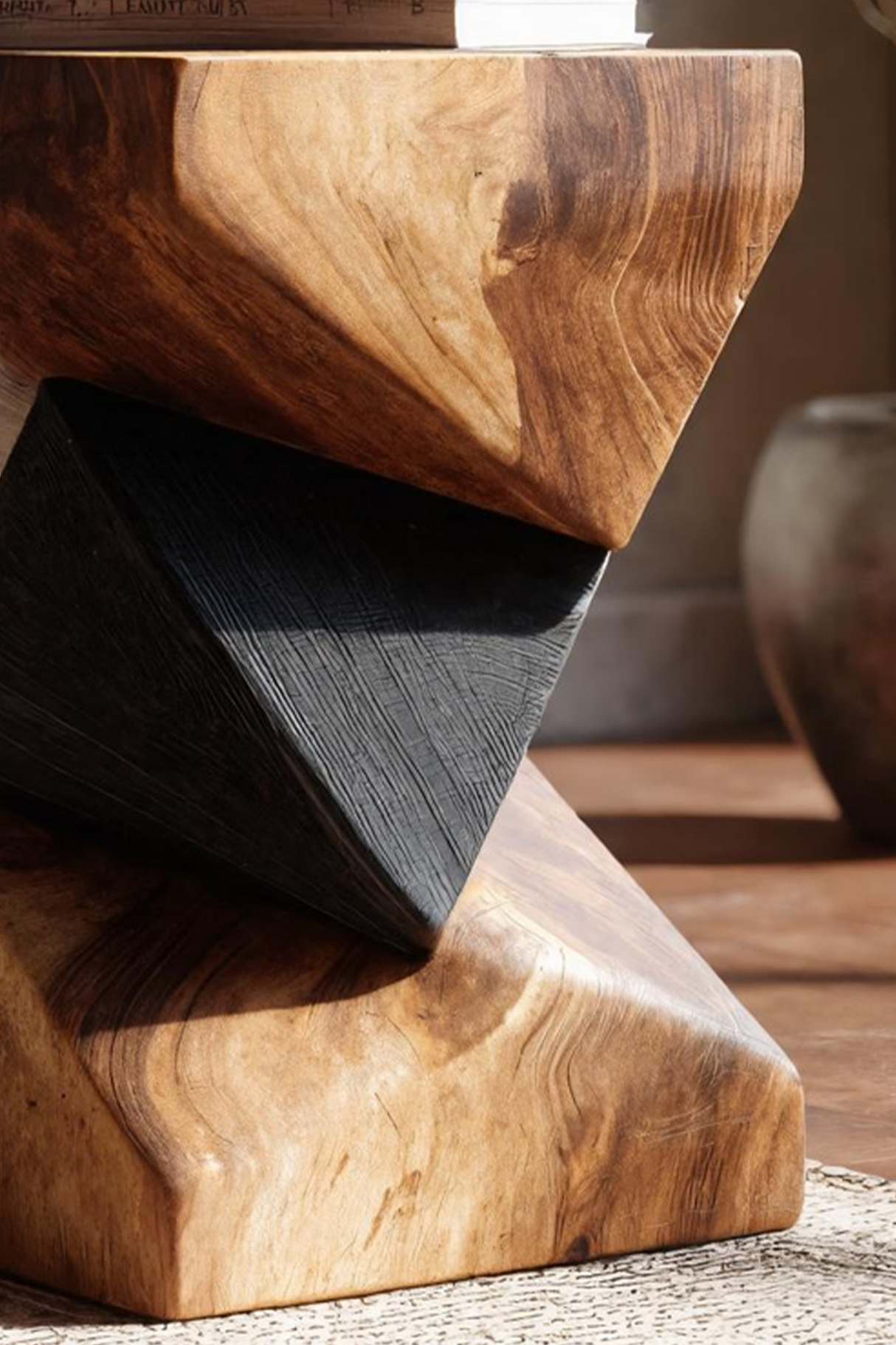 Farmhouse Wooden Side Table For Modern Farmhouse Decor