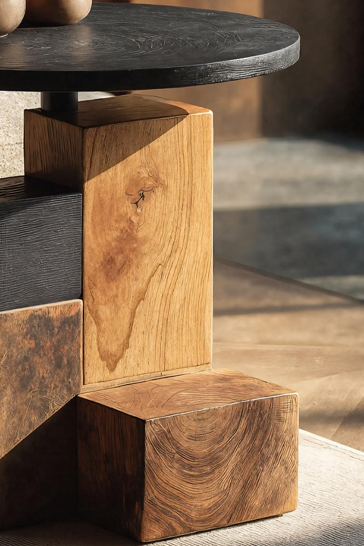 Modern Live Edge Side Table For Organic Furniture Lovers