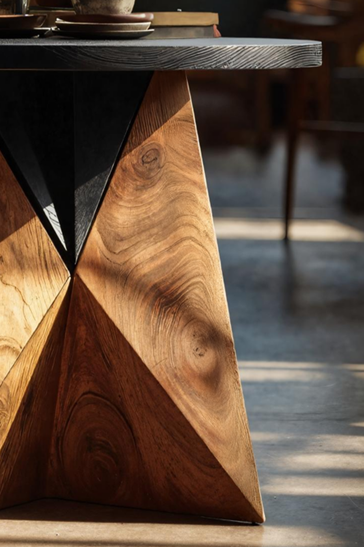 Mid Century Solid Wood End Table For Sofa Living Room