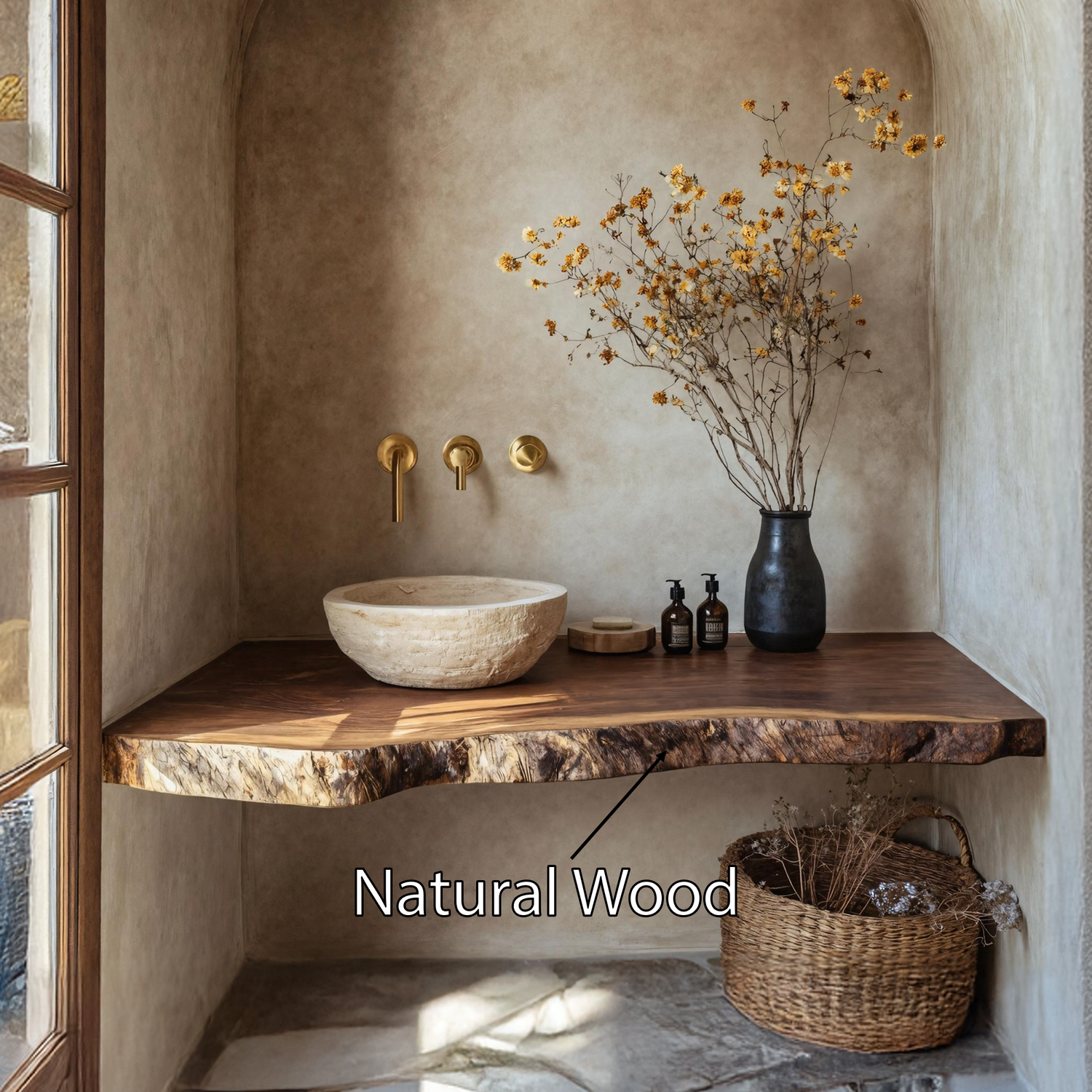 Farmhouse Wooden Vanity For Bathroom Decor