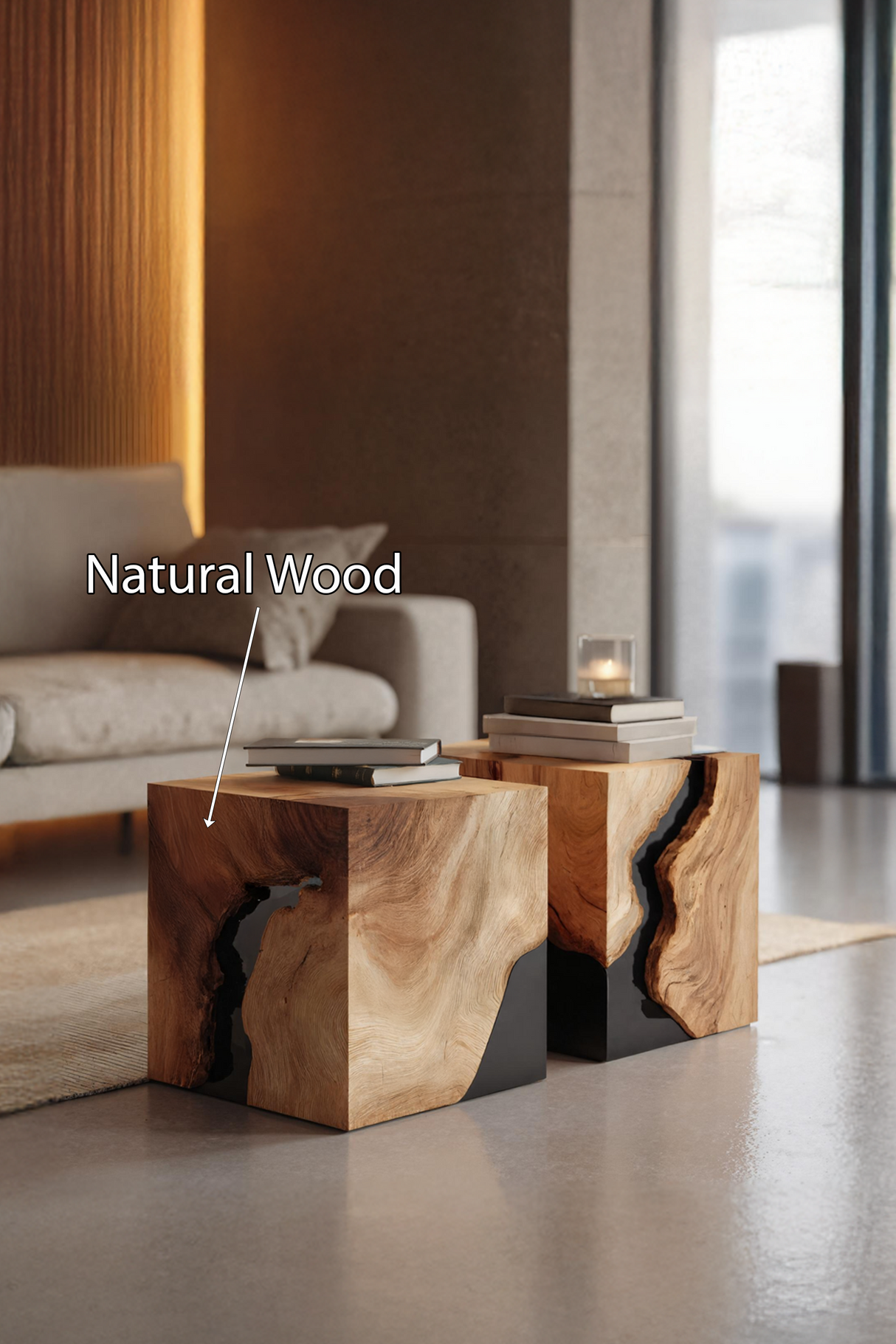 Modern Solid Wood Square Coffee Table For Home Style