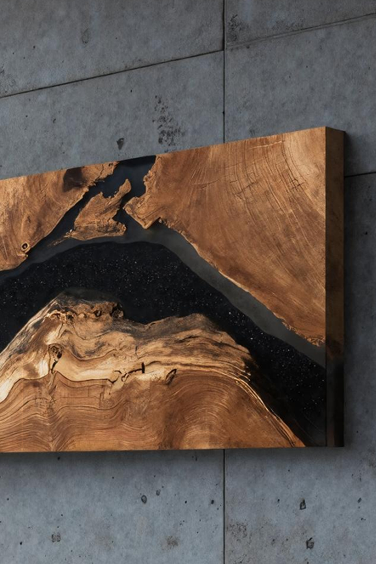 Handcrafted Wooden Rectangular Wall Art For Living Room Decor