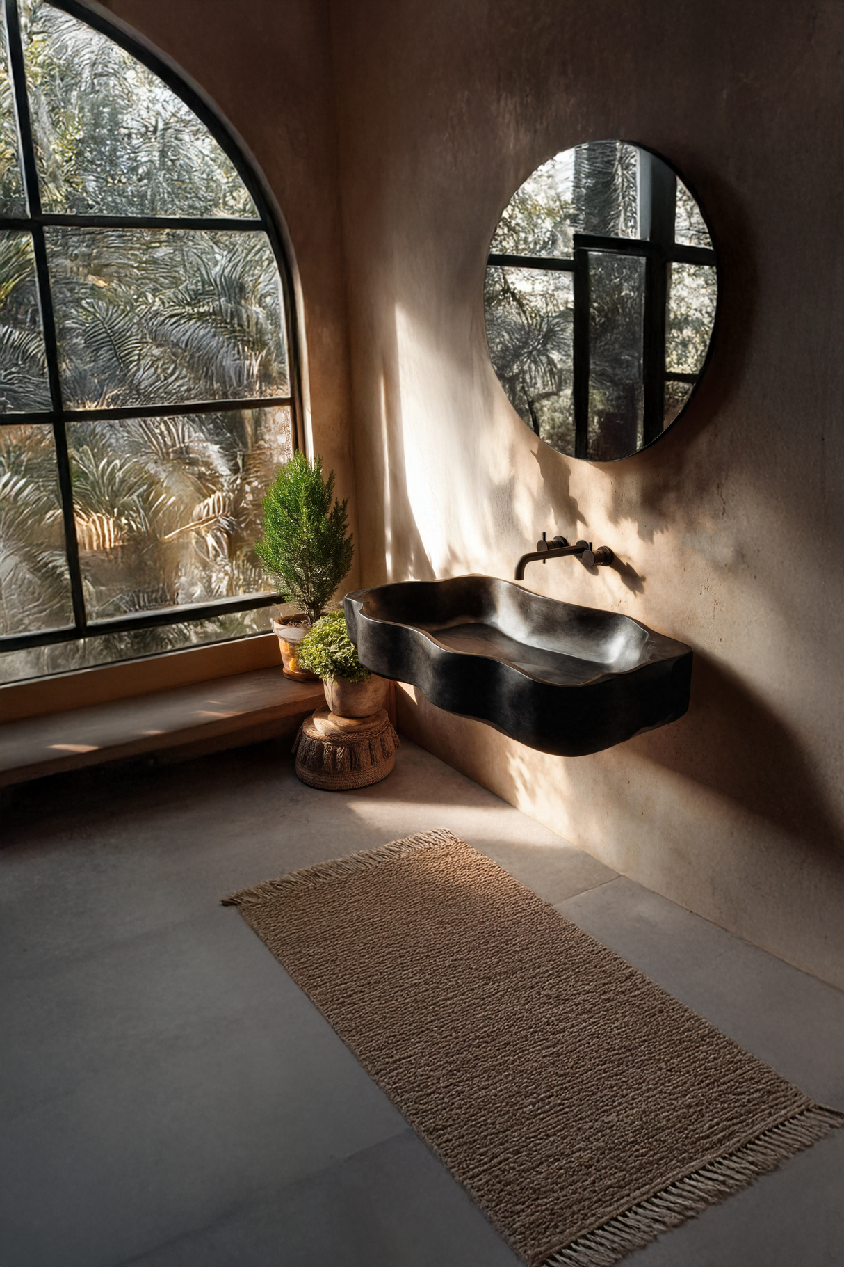 Mid Century Live Edge Wood Vanity Sink For Premium Bathroom Decor