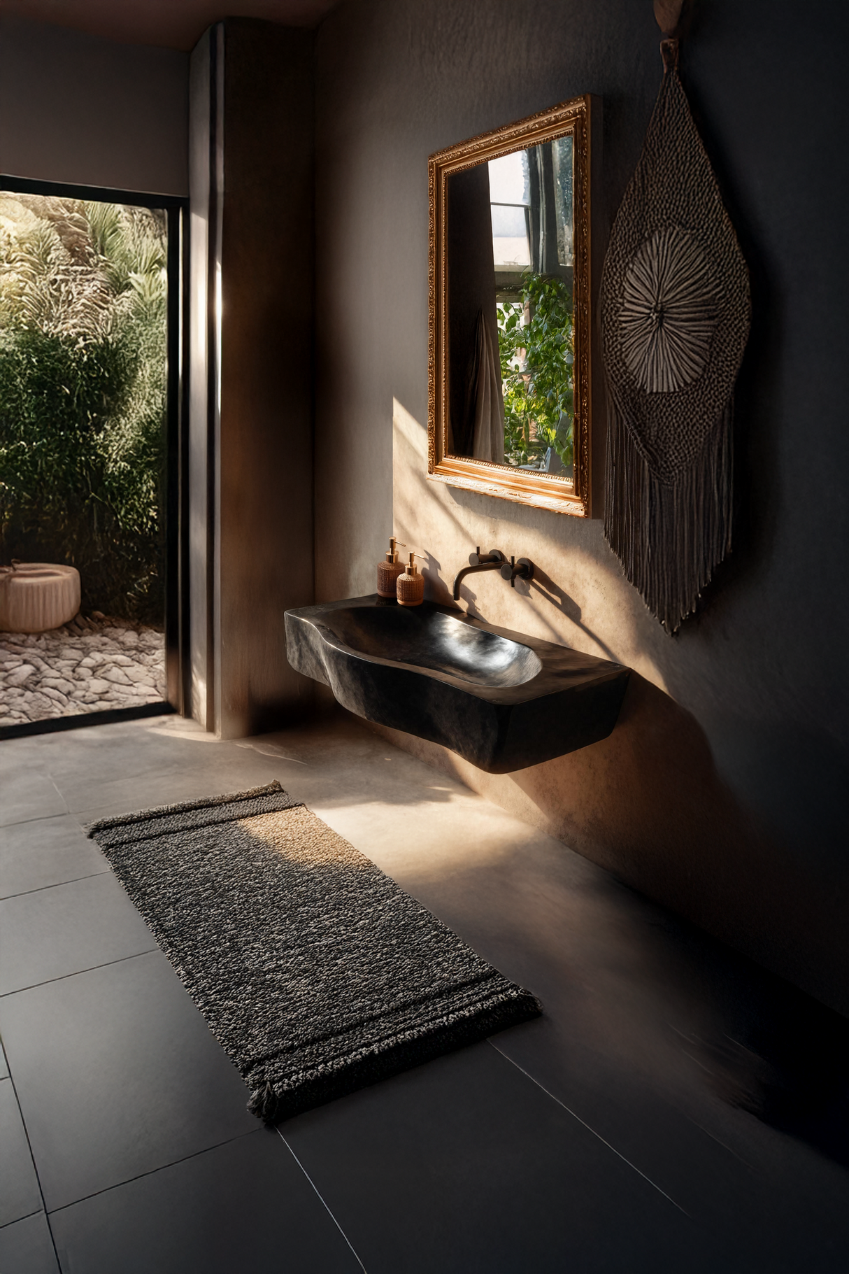 Modern Wooden Live Edge Wood Basin For Contemporary Vanity Decor