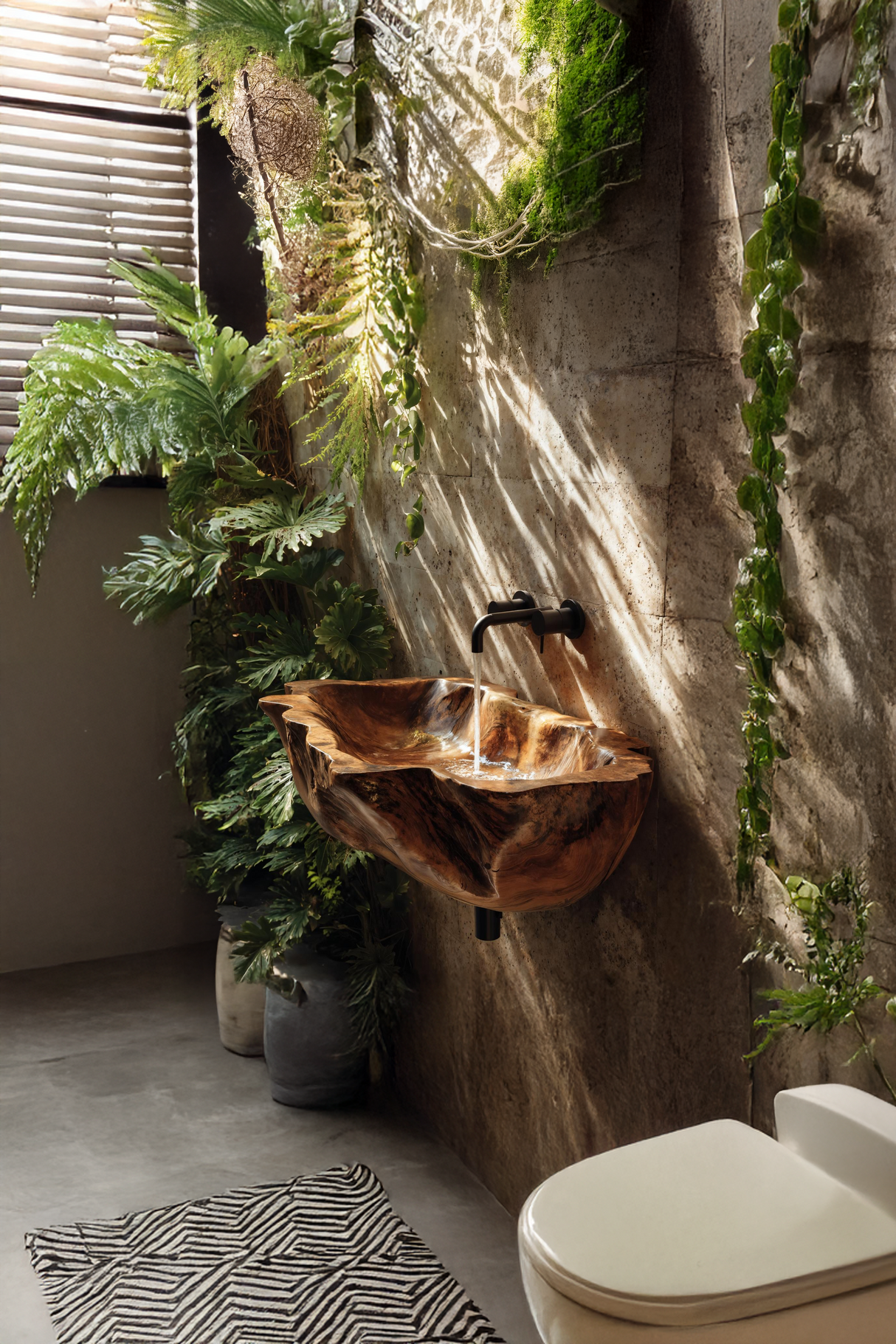 Farmhouse Solid Wood Wash Basin For Cozy Bedroom Furniture Design