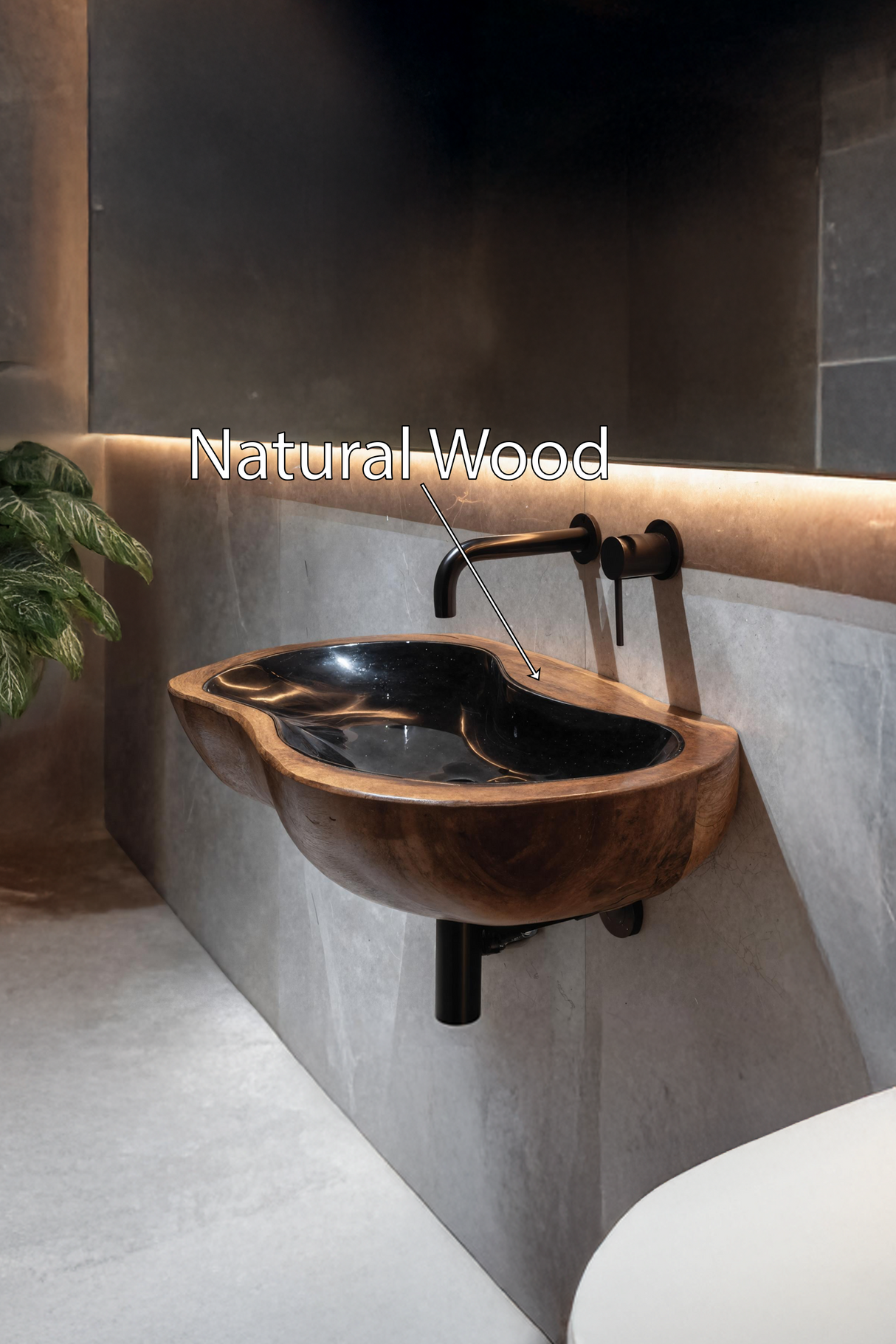 Farmhouse Solid Wood Wash Basin For Rustic Bathroom Vanity Decor