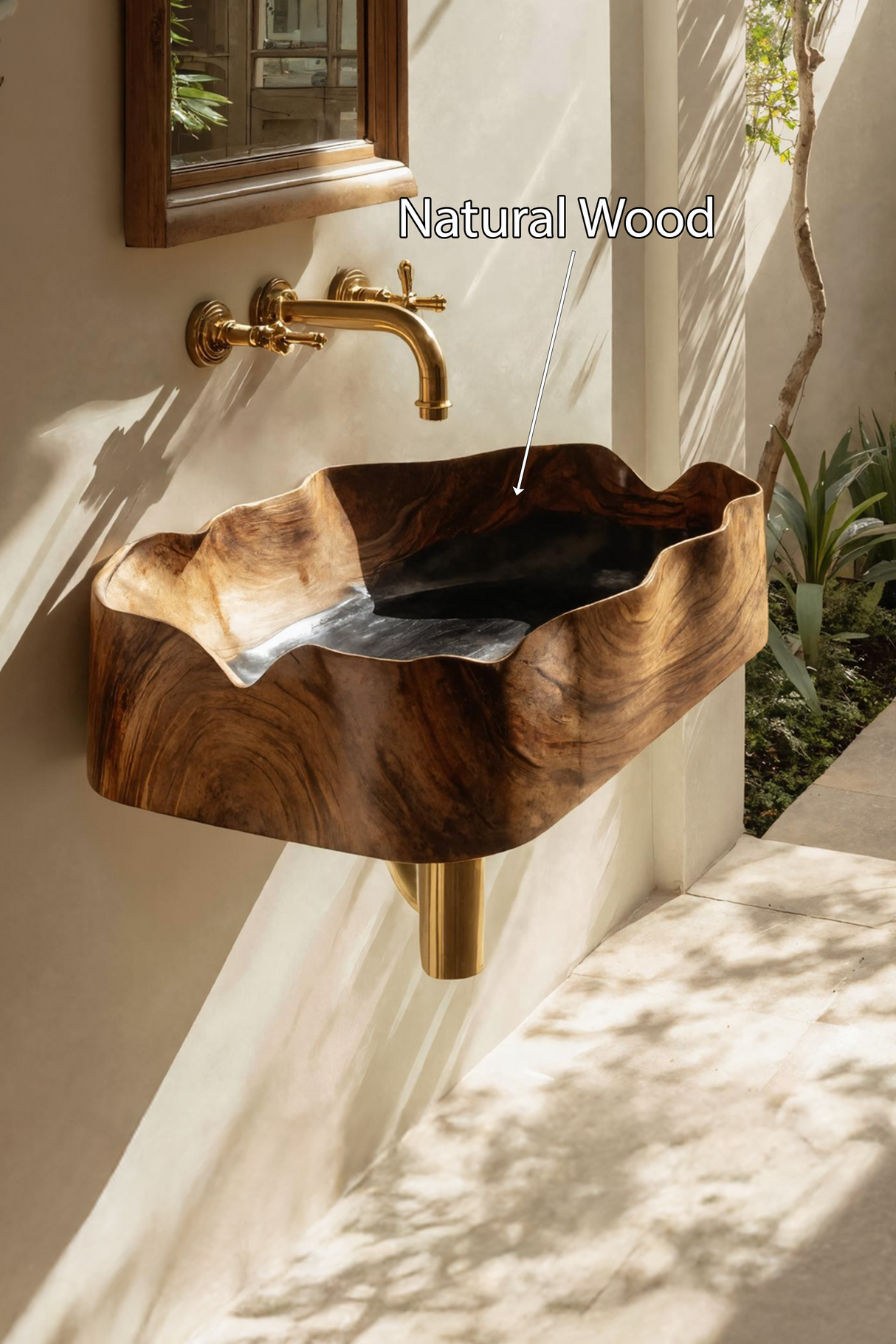 Farmhouse Solid Wood Vanity Sink For Bathroom Furniture Design
