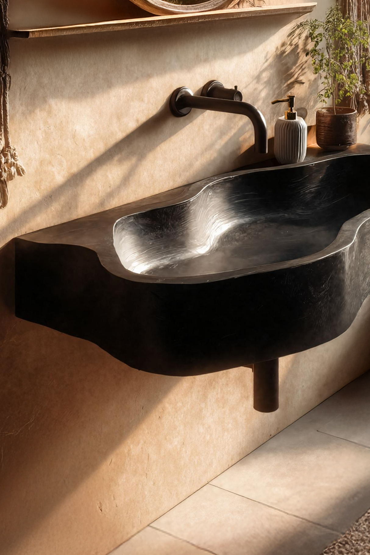 Farmhouse Solid Wood Wash Basin For Natural Bathroom Furniture Style