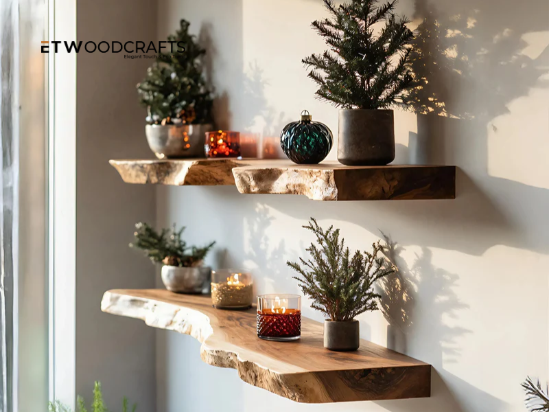 Live Edge Floating Shelf - A Functional Addition to Your Space