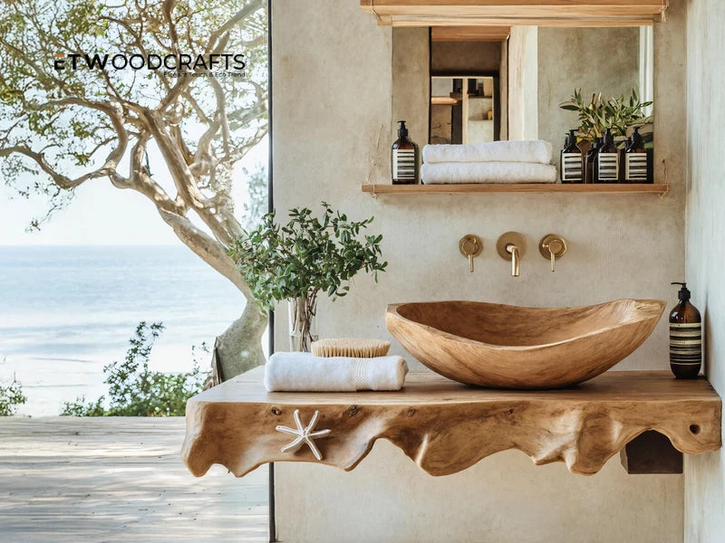 Rustic Farmhouse Bathroom Sink - “Warm Craftsmanship for a Timeless Space”