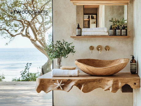 Rustic Farmhouse Bathroom Sink - “Warm Craftsmanship for a Timeless Space”