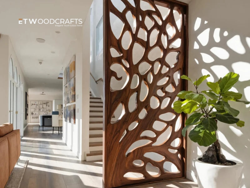 Wooden Wall Divider Design - Elevating Space With Natural Architecture ...
