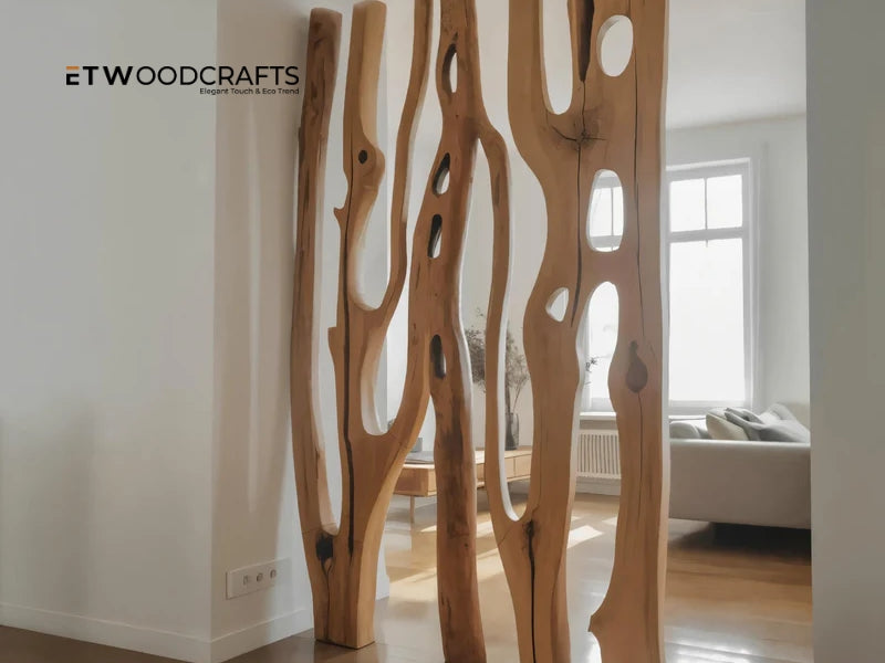 Slat Wood Room Divider - Modern Warmth Meets Functional Design